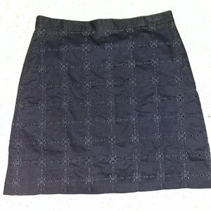 Ann Taylor Navy Eyelet‎ Pencil Skirt, size 8